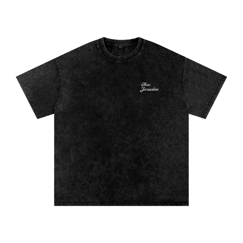 Snow Washed LAMB Oversized Cotton T-Shirt