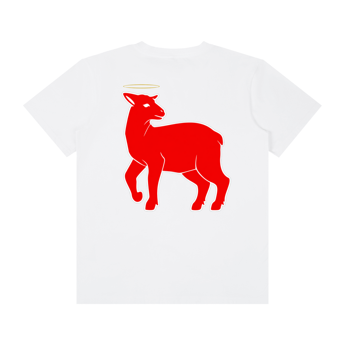 Unisex  RED LAMB Classic Crew Neck Cotton T-Shirt