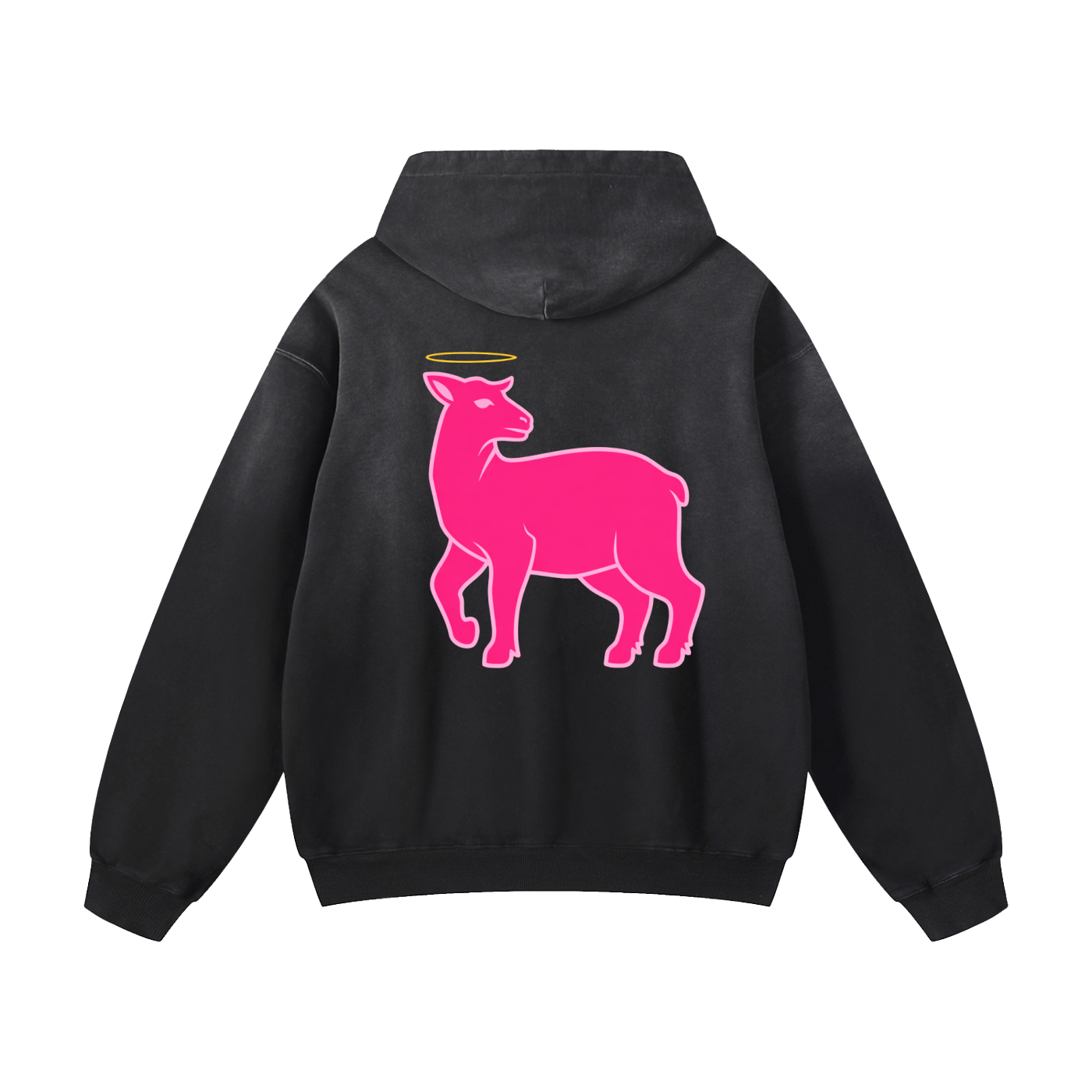 Heavyweight PINK LambSunfade Oversized Hoodie