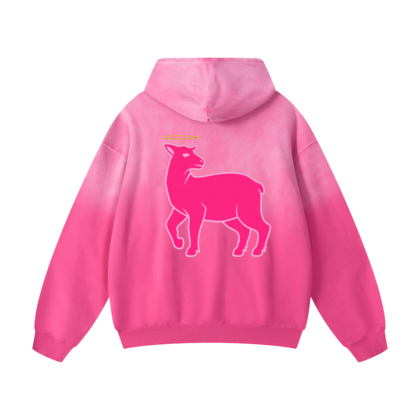 Heavyweight PINK LambSunfade Oversized Hoodie
