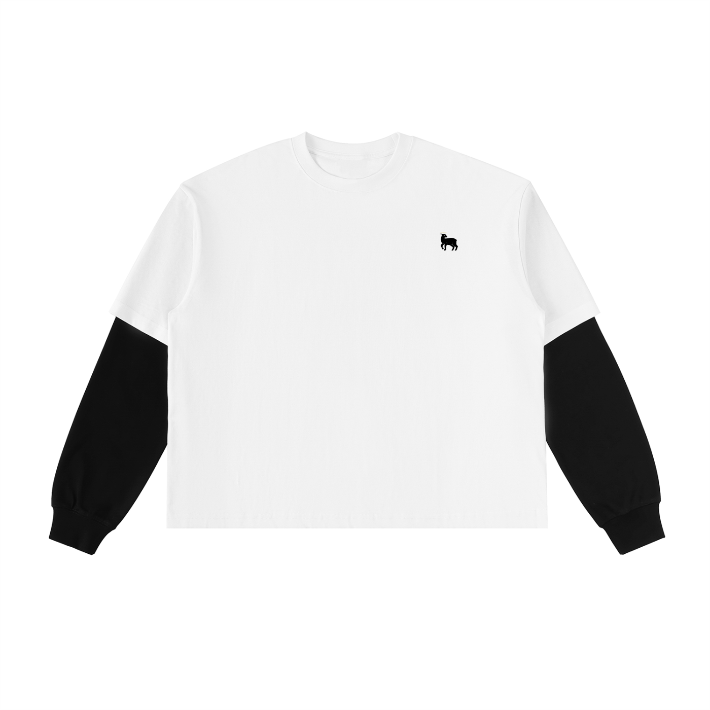 Emerald Grafiti Contrast Sleeve Cotton T-Shirt
