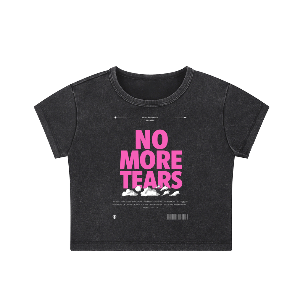 NO MORE TEARS Snow Washed Crop Top
