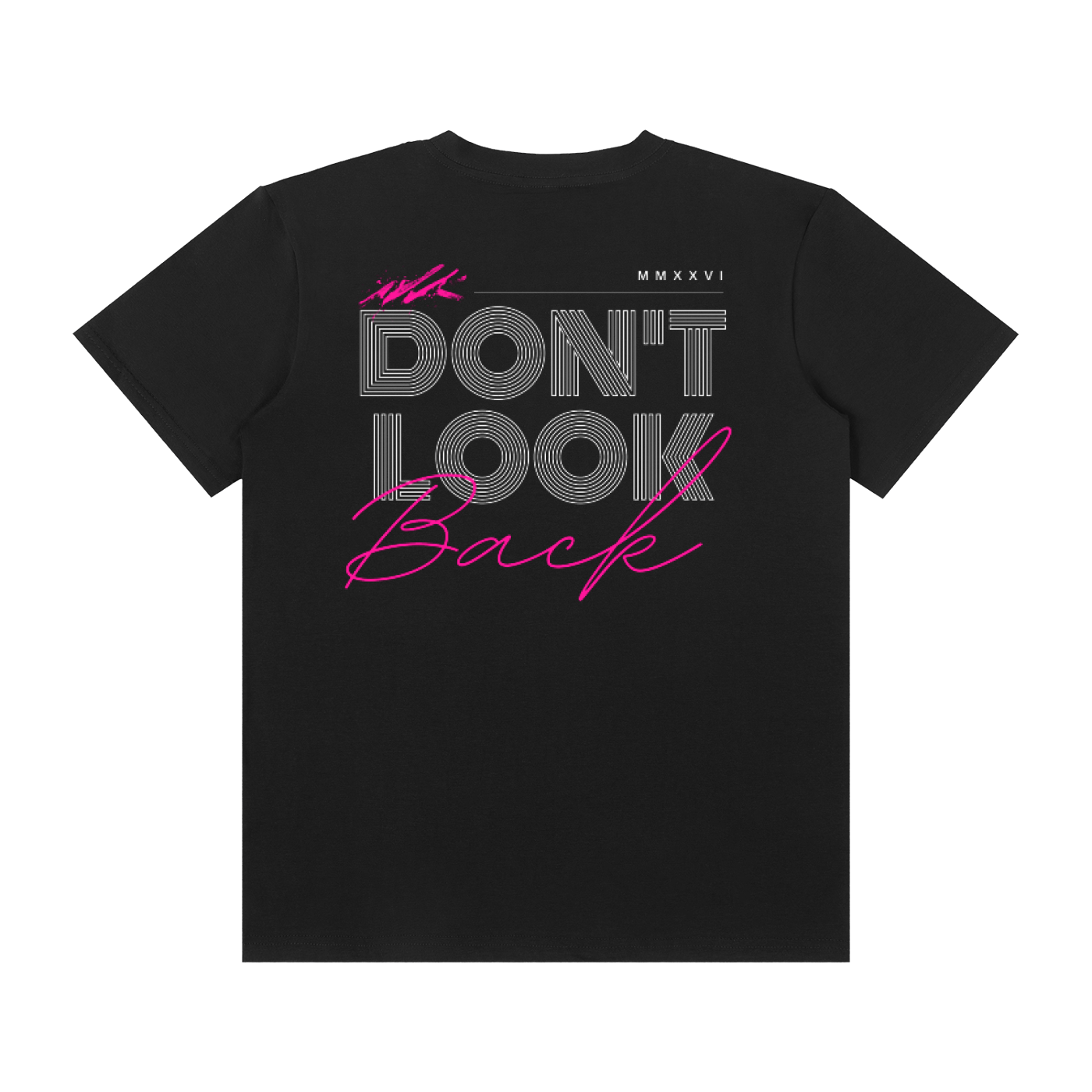 Unisex “DONT LOOK BACK” Classic Crew Neck Cotton T-Shirt