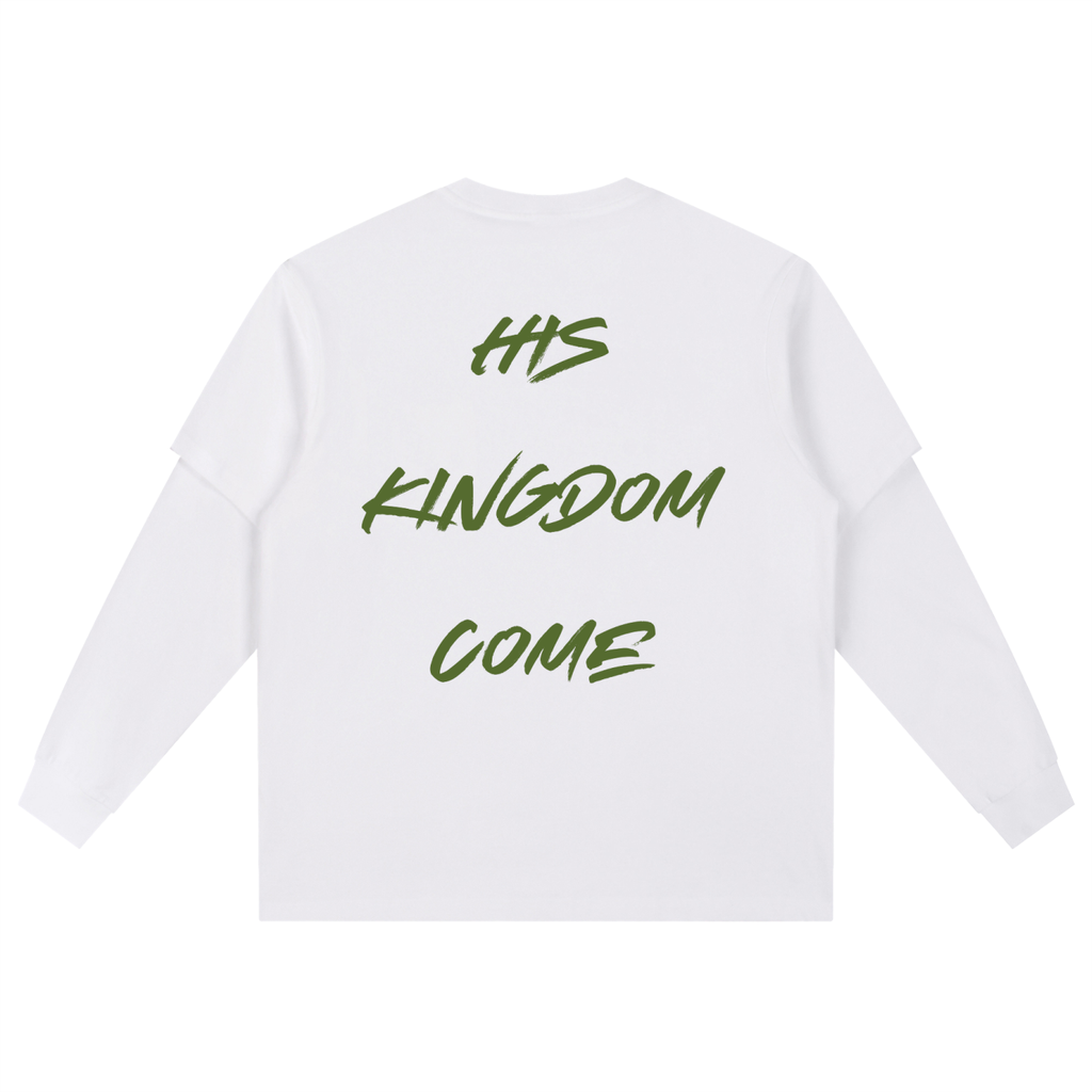 HIS KINGDOM CAMO Layered Long Sleeve Oversized Tee