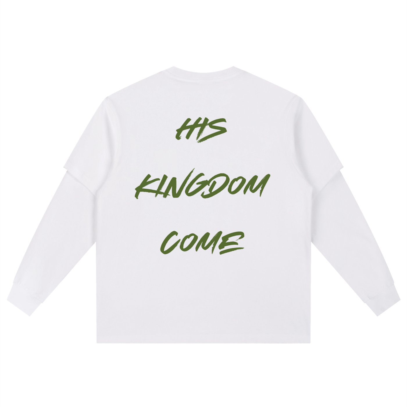 HIS KINGDOM CAMO Layered Long Sleeve Oversized Tee