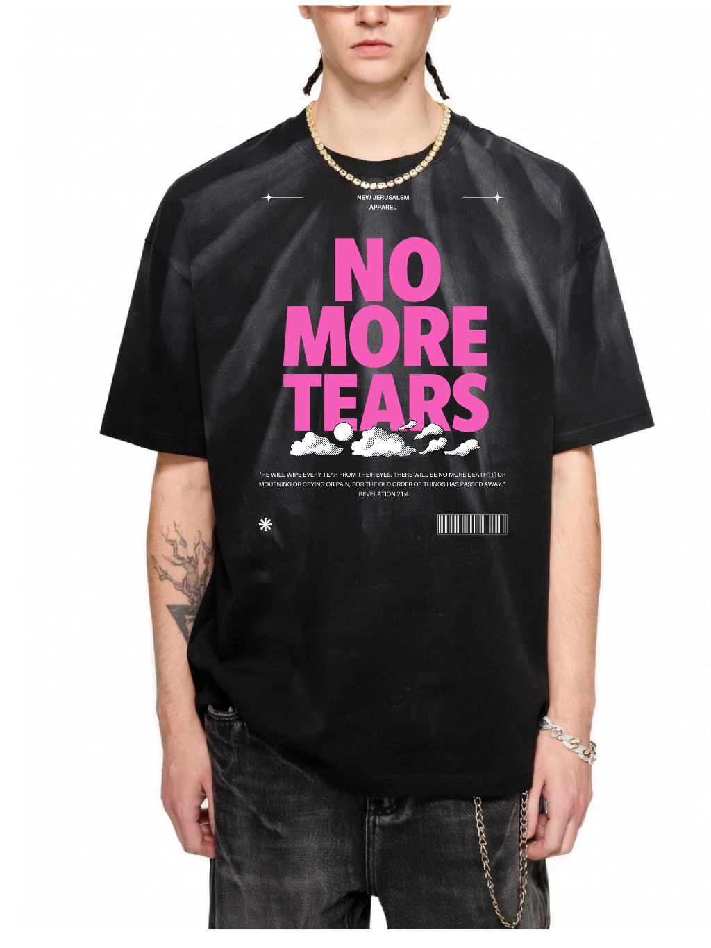 NO MORE TEARS Hand-Scrunched Sunfade T-Shirt