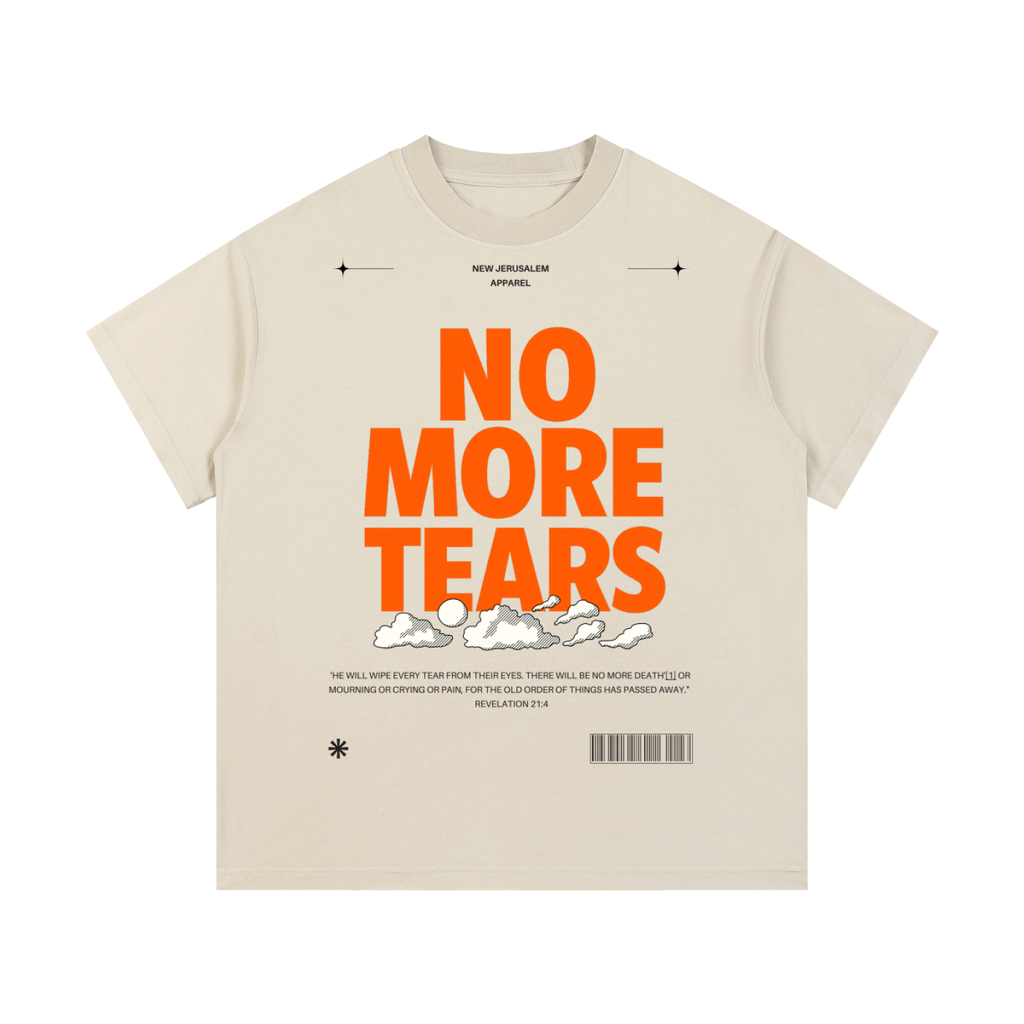 NO MORE TEARS Vintage Wash Cotton T-Shirt
