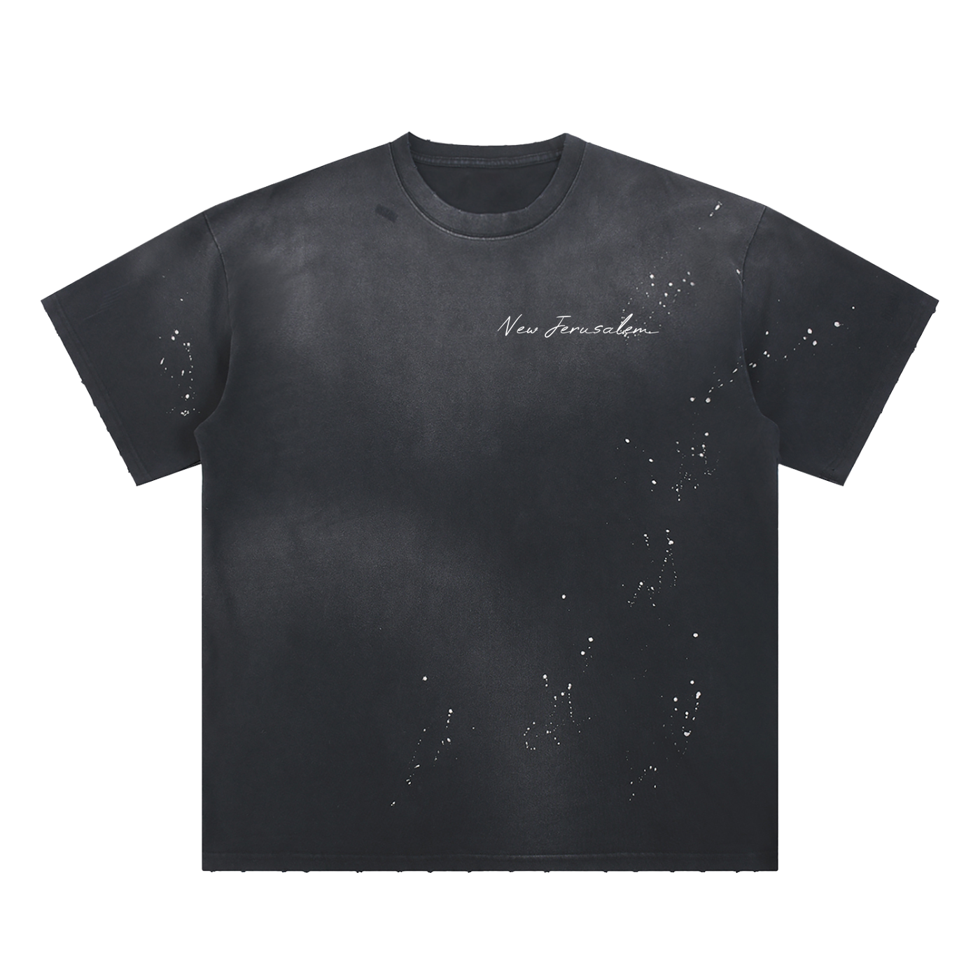 Hand-Frayed VINTAGE LAMB Sunfade Paint Splatter T-Shirt
