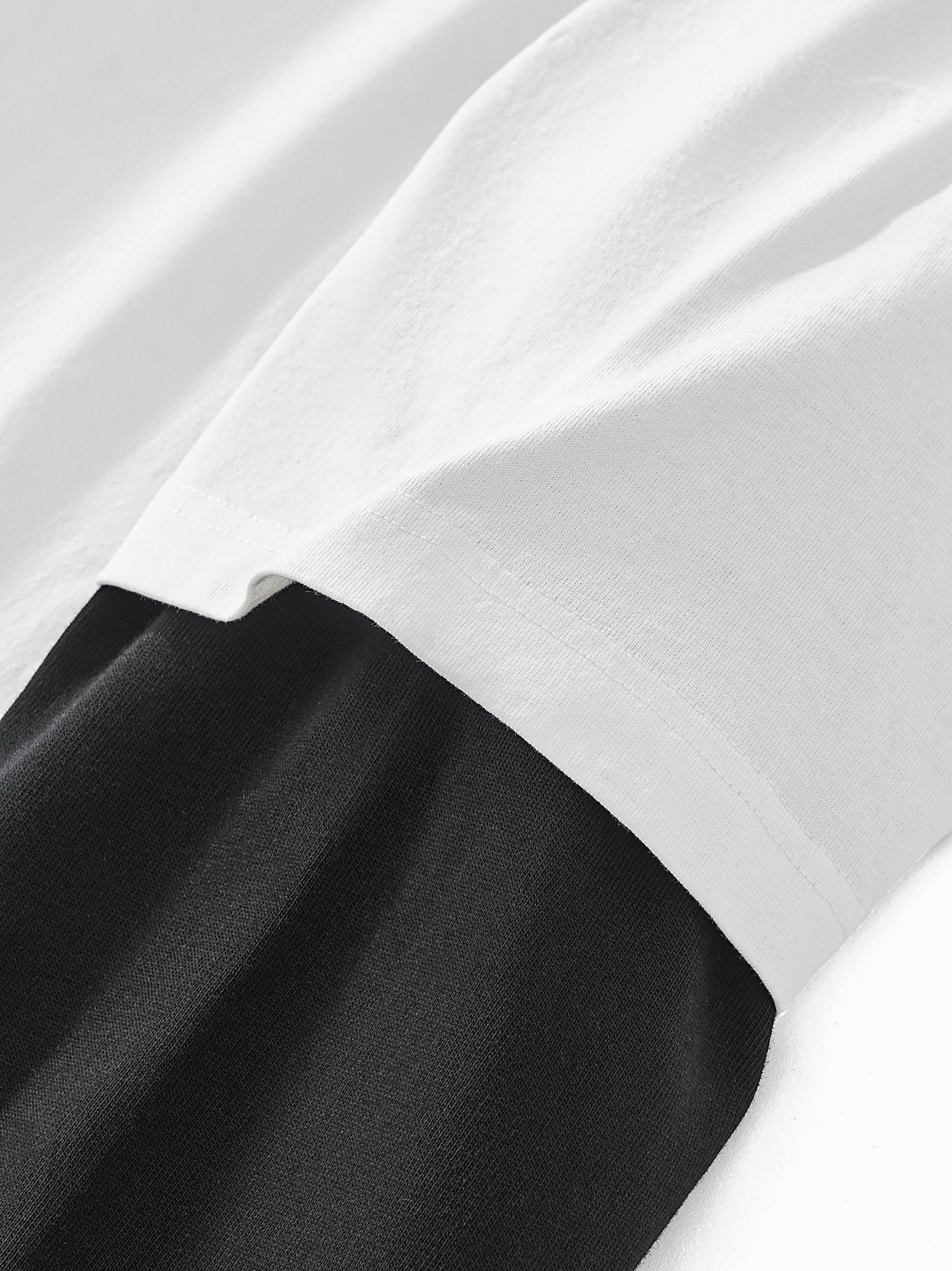 Emerald Grafiti Contrast Sleeve Cotton T-Shirt